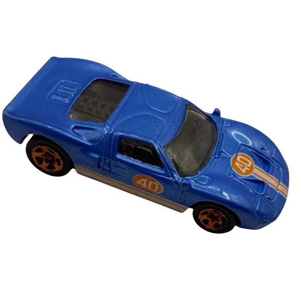 VTG Hot Wheels Ford GT-40‎ Blue Racing #40 Diecast Car 1999 Malaysia 1/64 Scale