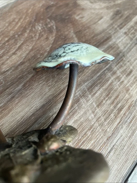 Handmade Brutalist Metal Mushroom Sculpture Art Piece. Vintage - Artist Signed