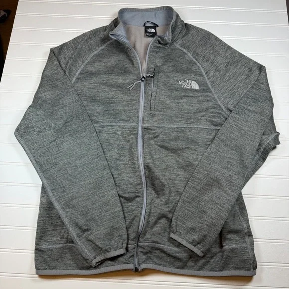 The North Face Mens Canyonlands Full Zip Fleece Jacket Grey Heather Large L