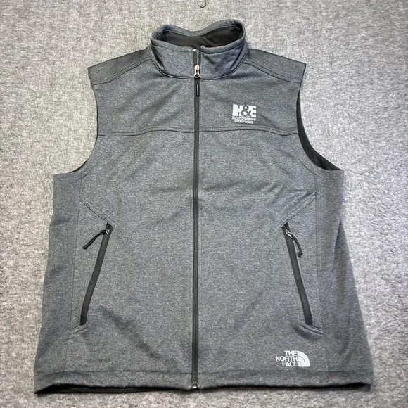 The North Face Mens‎ XLarge Windwall Vest Soft Logo Gray Outdoor Performance