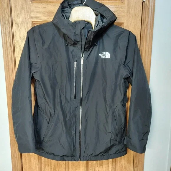 The North Face Descendit Insulated Ski Jacket Mens XL Black Waterproof Hooded