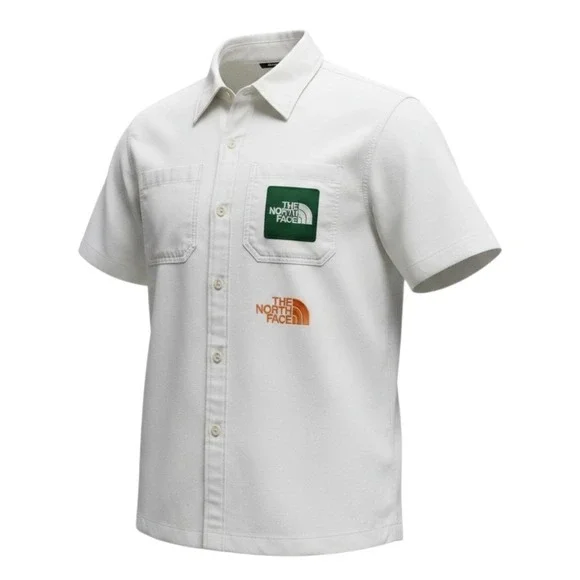 The North Face Button Valley Utility Earth Day Shirt Mens S  Circular Short Slv