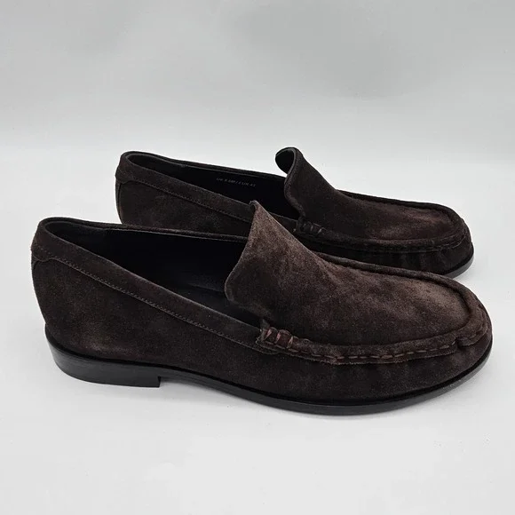 Vince Men's Miles Suede Moccasin-style Loafer Slip on Shoes‎ Cocoa Brown 9.5 M