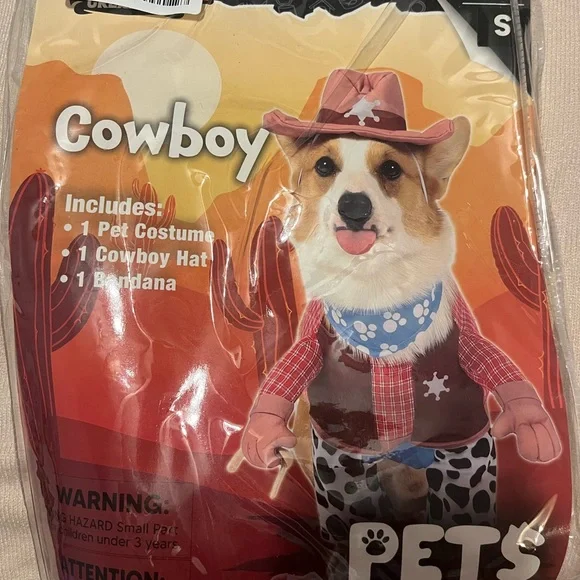 Cowboy‎ Dog Costume with Hat and Bandana