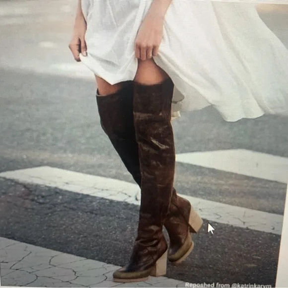 Free People ESTATE THIGH HIGH Boots NWOBox.👢👢👢
