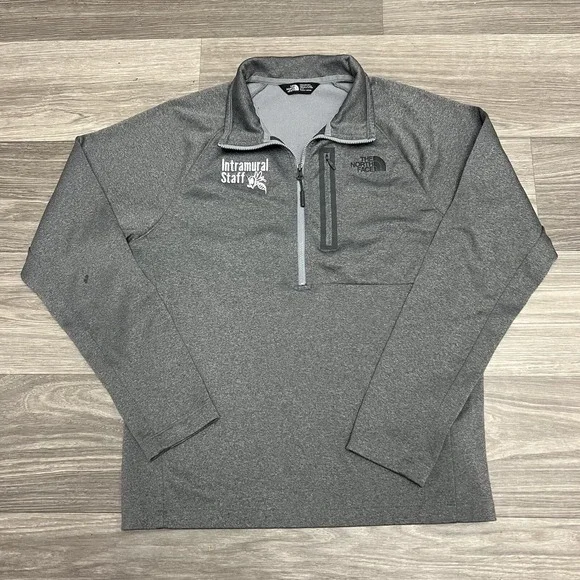 The North Face Canyonlands Jacket Mens Medium Gray 1/4 Zip Hiking Outdoor‎