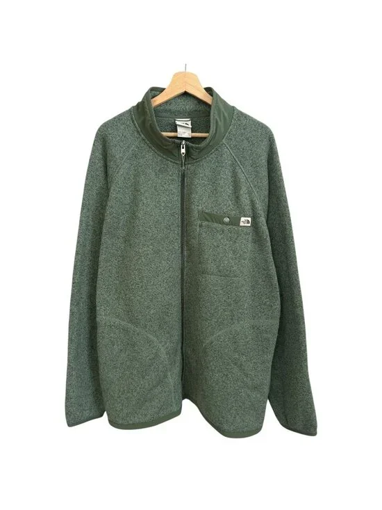 The North Face Gordon Lyons‎ Full-Zip Knit Fleece Jacket Green XXXL Outdoors