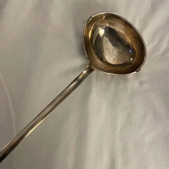 Vintage Silver‎ Plated Serving Ladle Spoon 17
