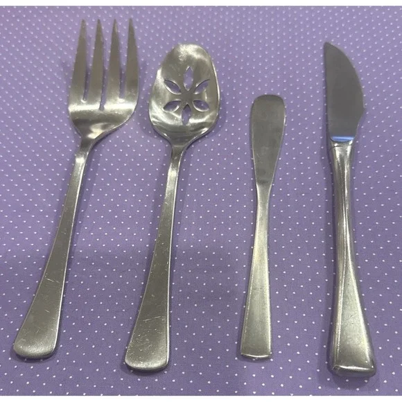 Dalia Royal Royale Spain Serving Spoon Fork Knife Stainless Steel Set‎ Of 4