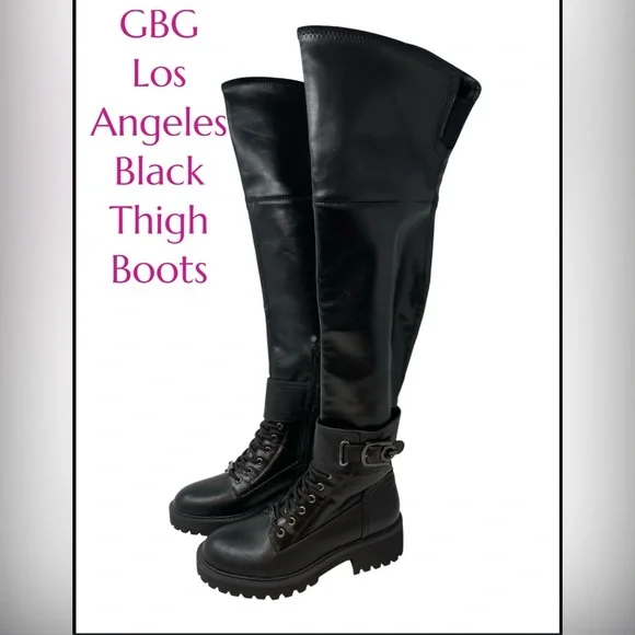 🎈🎈GBG Los Angeles Over the Knee Black Boots🎈🎈