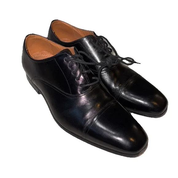Men's FLORSHEIM‎ Corbetta Cap Toe Dress Shoes Black Leather 14180-001 Size 9D