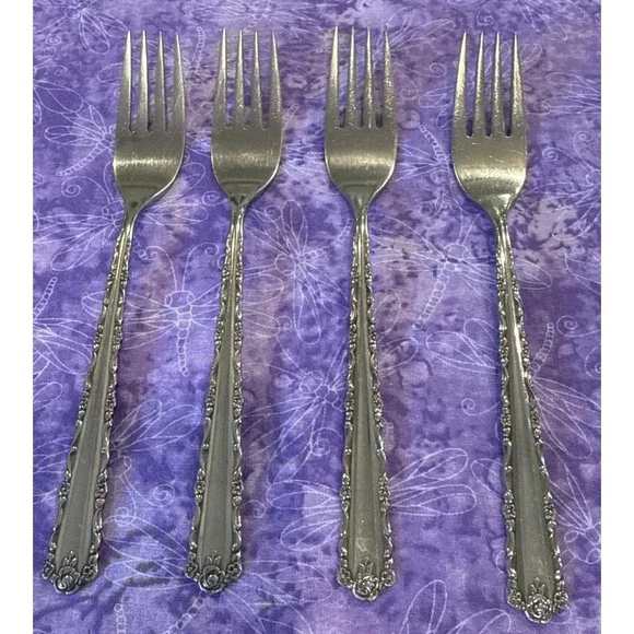Oneida Cherie Dinner Forks Fork Stainless Steel Flatware Set Of 4‎