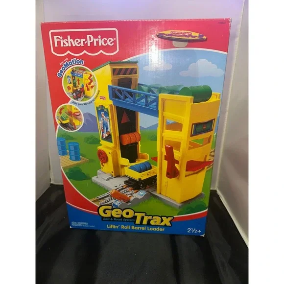 Fisher Price GeoTrax Liftin Roll Barrel Loader H4833 Rail Road System Open Box