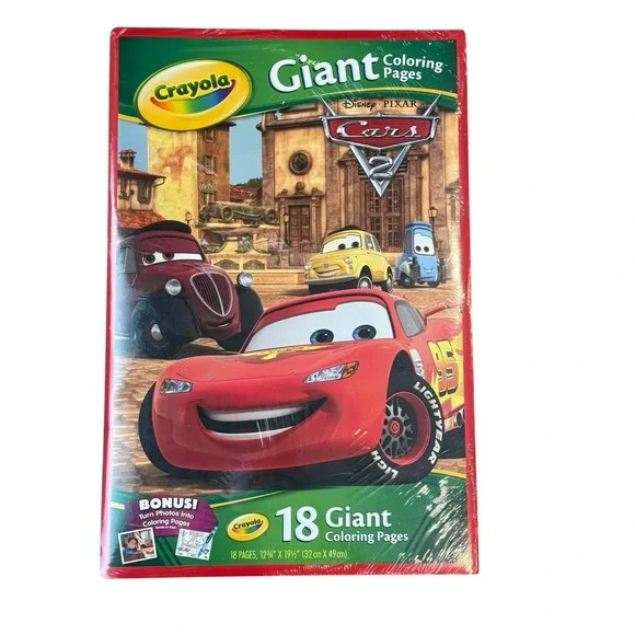 Crayola Disney Pixar Cars Giant Coloring Pages Lightning McQueen 18 sheets New