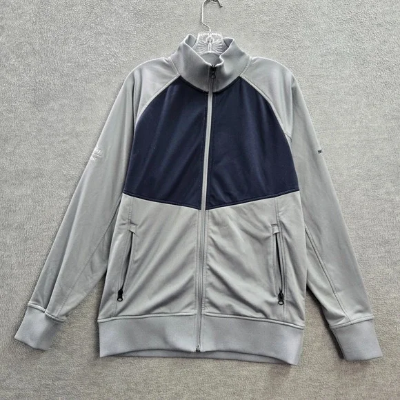The North Face‎ Men Jacket Medium Blue Colorblock Pockets Full Zip Mock Neck