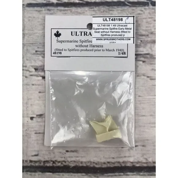 Ultracast #48198  1/48 -‎ Supermarine Spitfire Early metal Seat Without Harness