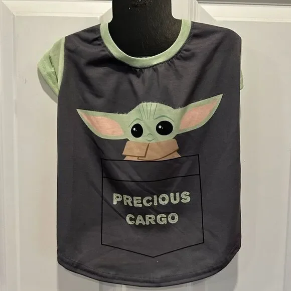 Baby Yoda M L pet dog shirt costume precious cargo