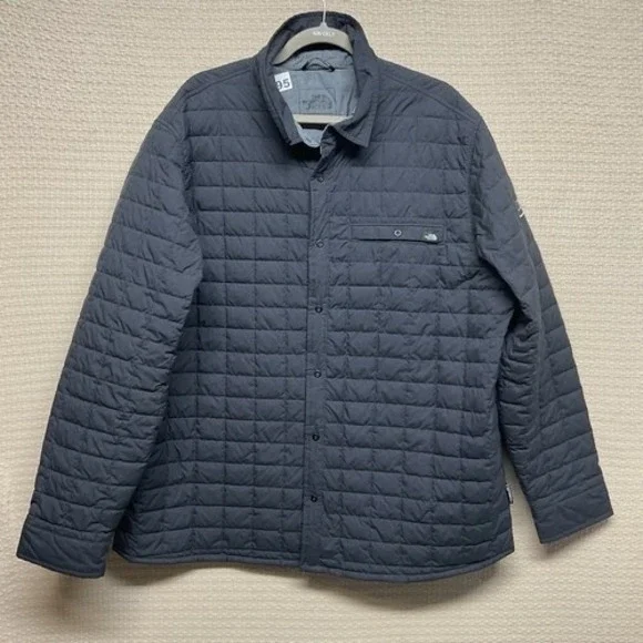 The North Face Thermoball ECO GrayLogo CHS Snap Quilted Jacket Men 2XL Indonesia