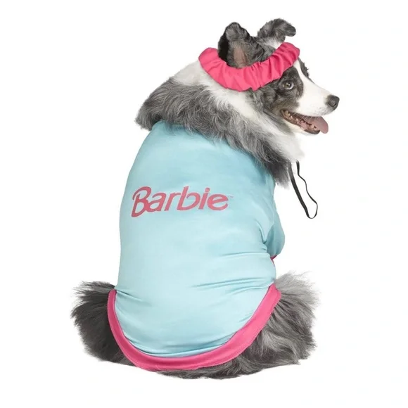 Barbie Dog Costume NEW size Large Aerobics Barbie‎ Shirt Sweatband Halloween
