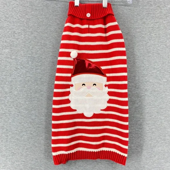 Frisco Santa Sweater Pet Dog‎ Holiday Christmas Red White Striped XXL