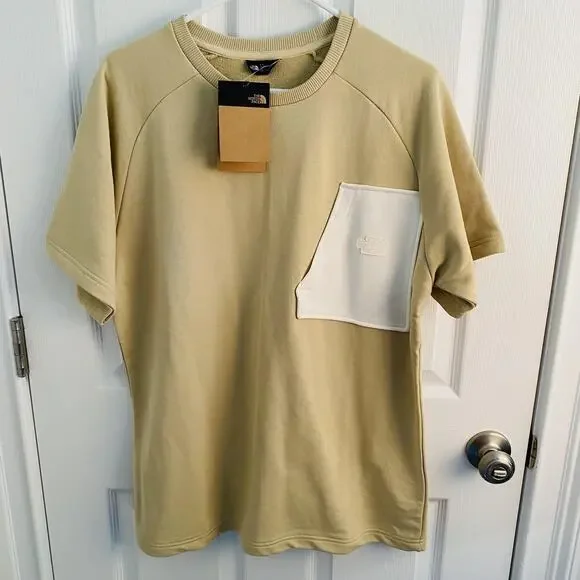 The North Face Shirt Mens Medium Gravel Terry Relaxed Fit Chest Pocket gorpcore