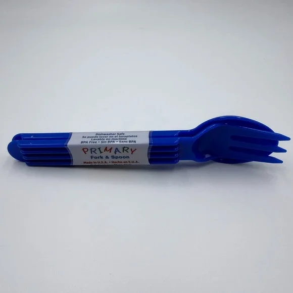 Arrow Home Products Primary Fork & Spoon Blue Plastic Utensils Set BPA Free USA