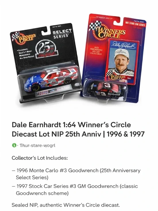Dale‎ Earnhardt #3 Winner’s Circle Lot 25th Anniv 1996 1997 NIP NASCAR