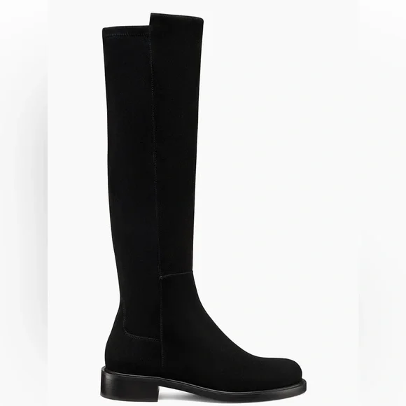 Stuart Weitzman 5050 Gisele 30MM black Suede Boots $850 Sz 7 NEW only dust bag
