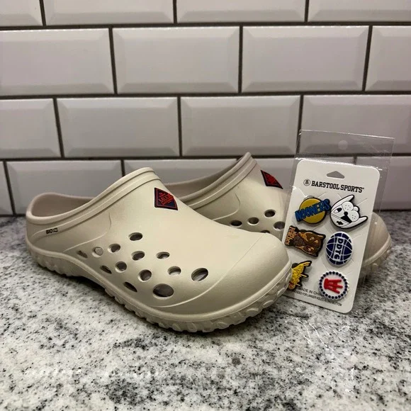 Muck Boot Co x Dave Portnoy Muckster Lite Clog Oatmeal Mens 9 Barstool Charms‎