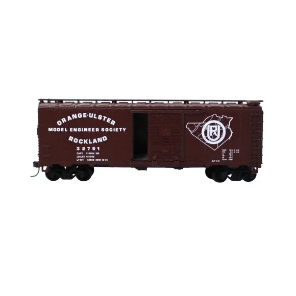 HO Scale Orange-Ulster Model Engineer Society Rockland Boxcar 32791 Tuscan Red