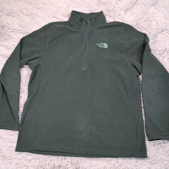 The North Face Sweatshirt Mens M Green Fleece‎ Gorpcore Outdoors Comfy Active