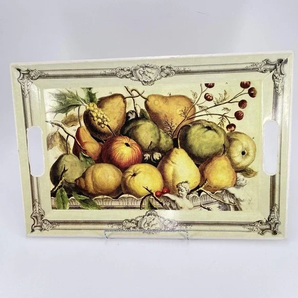 Colonial Williamsburg CREATIVE CO-OP Serving Tray Garden Story Botanical  Fruit