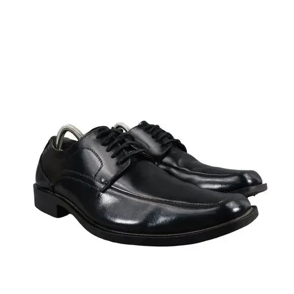 Stacy Adams Shoe Mens 8 Oxford Dress Formal Leather Square Toe Derby Calhoun Moc