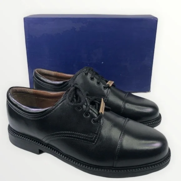DOCKERS Gordon Black Leather Oxford Shoes