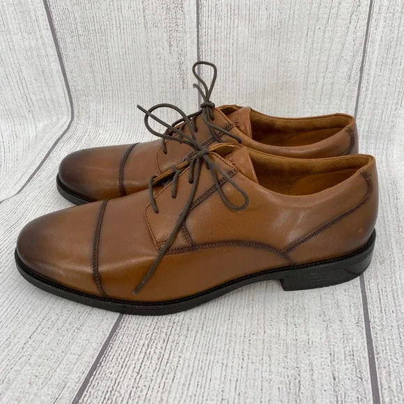 Cole Haan Bedford Cap Toe Derby Mens 13 British Tan Leather Grand 360 Dress Shoe