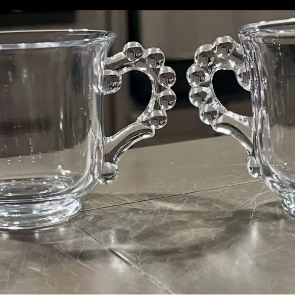 Elegant Vintage Imperial Glass Candlewick Open Sugar and Creamer Set