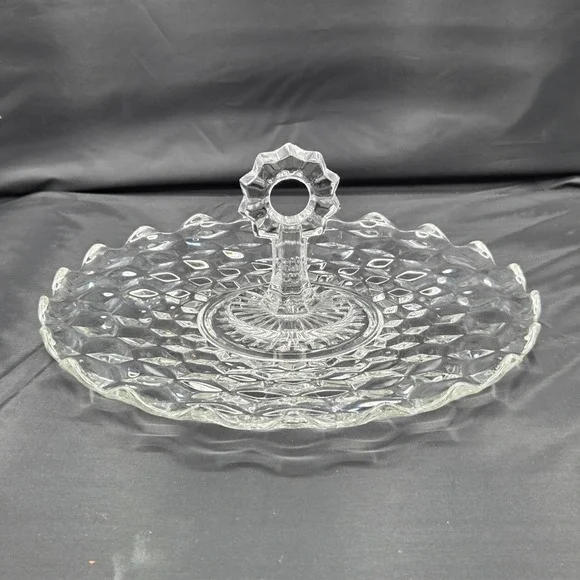 Vintage Fostoria American pattern Appetizer Tray  12