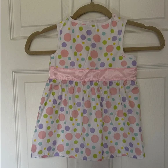 Top Paw Polka Dot Dog Dress - Pink, Purple, Green, White - Large