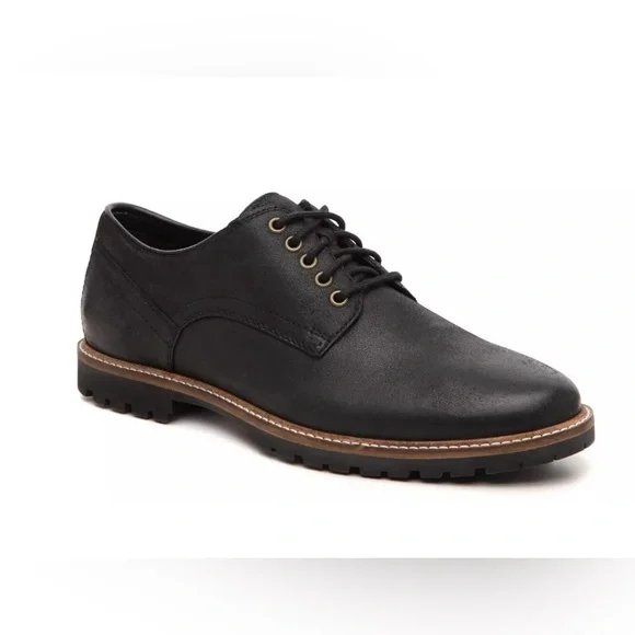 Cole Haan Men's Nathan Plain Toe Derby Black Nubuck Leather Comfort 10 M