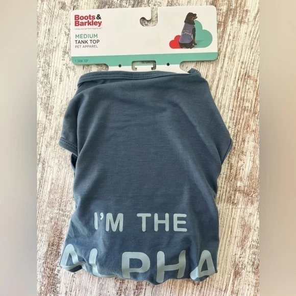 ‘i'm the alpha' graphic dog tank top  Boots & barkley
