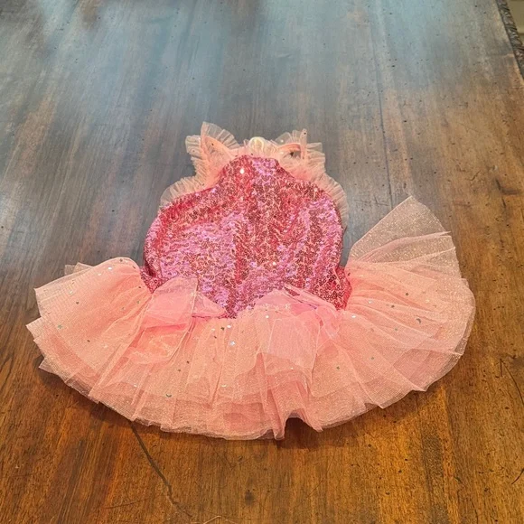 Sparkling Pink Dog Dress for Halloween