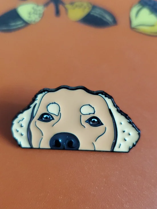Dog Face Enamel Pin - Labrador