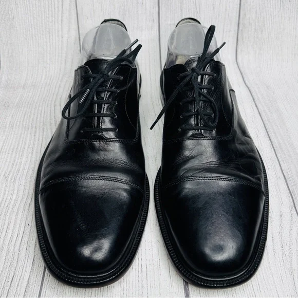 Sandro Moscoloni Men's Cap Toe Dress Shoes Size 10‎ Leather Black