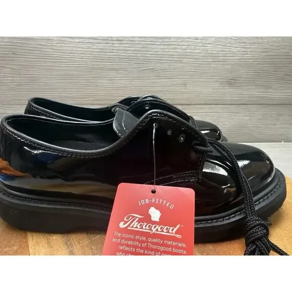 Women's  7 Thorogood Shoes Uniform Classics Poromeric Oxford 831-6027 Black NEW