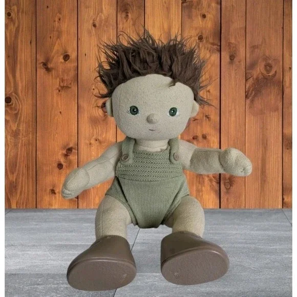 Olli Ella Dinkum Doll Boy Poppet Montessori Waldorf Poseable Overalls Shoes 14
