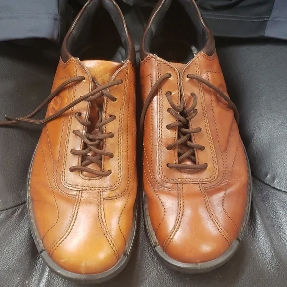 𝅺ECCO men's leather shoes lace up size  43 EUC