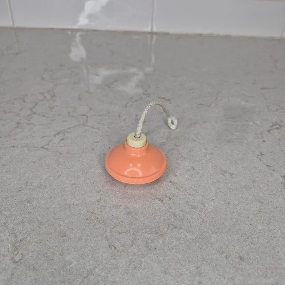 Little Tikes Blue Roof Dollhouse Chandelier Hanging Light Peach Vintage
