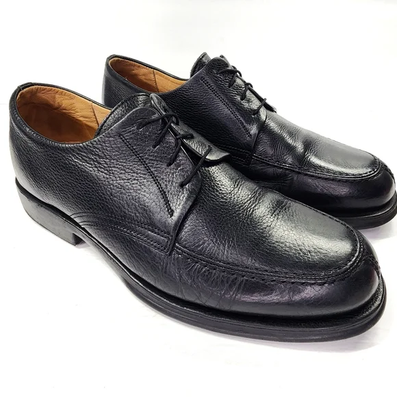 SANDRO MOSCOLONI Vineyard Oxford Black Leather Lace Up Men's Dress Shoe Size 11
