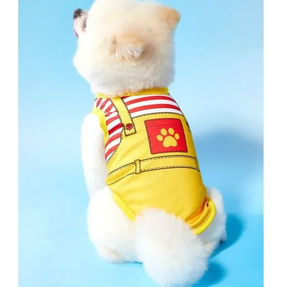 Dog Pet Ronald McDonald's Fast Food Shirt Graphic Prnt Costume Vest NWT Small