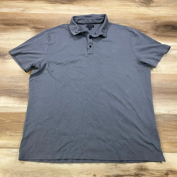 Banana Republic Polo Shirt Mens XL Classic 100% Cotton Short Sleeve Gray